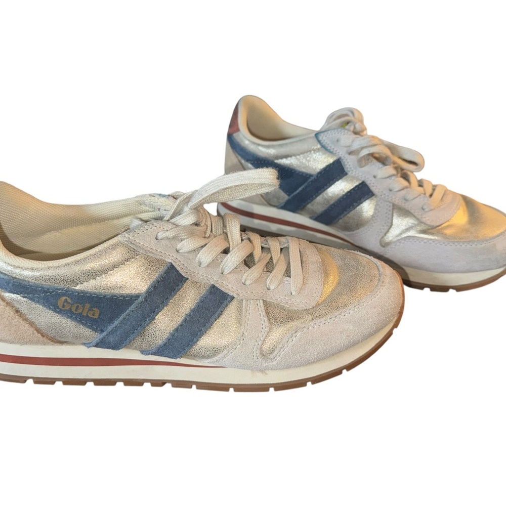 Gola Women's Metallic with Blue Daytona Blaze Sneakers Size 6